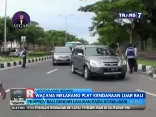Wacana Melarang Plat Kendaraan Luar Bali