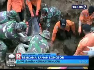 Tim SAR Banjarnegara Kembali Temukan 4 Korban Longsor