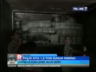 Polisi Sita 1,2 Ton Ganja Kering dalam Peti Kemas
