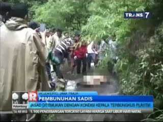 Mayat Korban Pembunuhan Ditemukan di Jurang