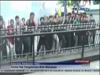 Demo Meminta Pengelolaan Blok Mahakam Berlangsung Ricuh