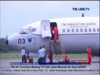 TNI AU Turunkan Boeing 737-200 ke Selat Karimata