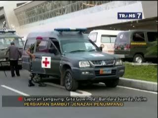 Persiapan Sambut Jenazah Penumpang di Bandara Juanda