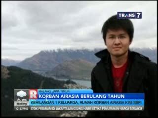 Salah Satu Korban AirAsia Kevin Alexander Hari Ini Berulang Tahun ke-21