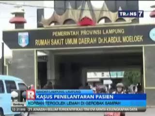 Pasien Kurang Mampu Terlantar di Gerobak Sampah