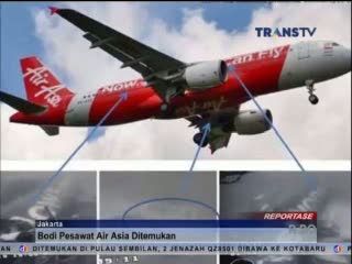 Body Pesawat AirAsia Ditemukan