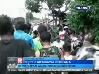 Diduga Depresi Wanita Muda Tabrakkan Diri ke Kereta