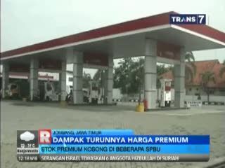 Stok Premium Kosong di Beberapa SPBU
