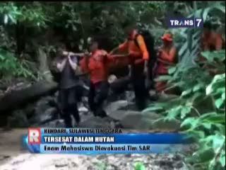 Tersesat di Hutan, Enam Mahasiswa Dievakuasi Tim SAR
