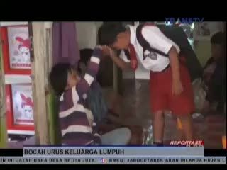 Bocah SD Mengurus Ayah dan 2 Kakaknya yang Lumpuh