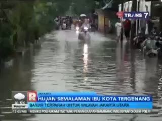 Hujan Semalaman Ibu Kota Tergenang