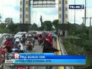 Stres Ditinggal Istri, Seorang Pria Bunuh Diri Terjun ke Sungai