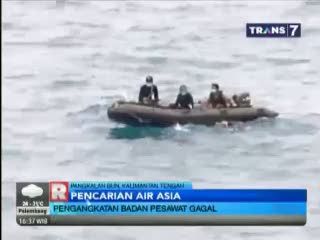Badan Pesawat AirAsia Hari Ini Gagal Diangkat