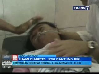 Suami Diabetes, Istri Gantung Diri