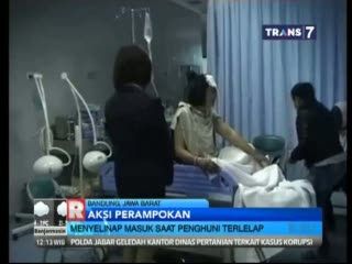 Kepergok Saat Beraksi, Kawanan Rampok Bacok Pemilik Rumah