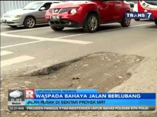 Jalan Rusak di Sekitar Proyek MRT Membahayakan Pengguna Jalan