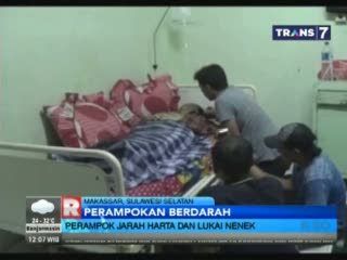 Perampok Jarah Harta dan Bacok Seorang Nenek