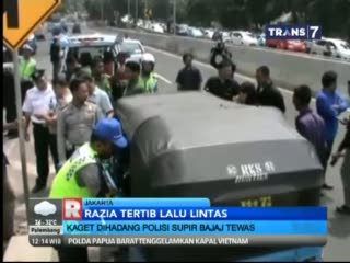 Kaget Dihadang Polisi Sopir Bajaj Tewas
