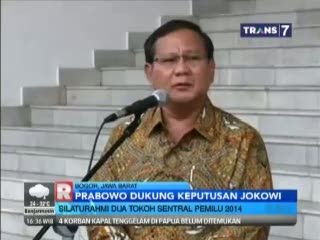 Prabowo Dukung Keputusan Jokowi