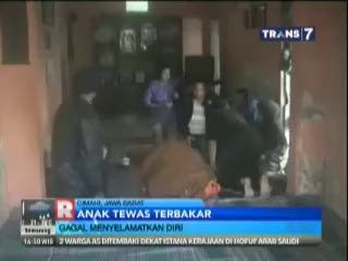 Gagal Diselamatkan Saat Kebakaran, Seorang Bocah Tewas Terbakar