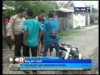 Pelaku Balap Liar Dibubarkan Paksa Polisi