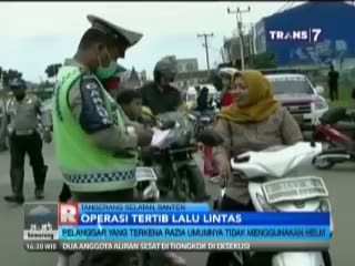 Operasi Tertib Berlalulintas Jaring Puluhan Pemotor Tak Menggunakan Helm