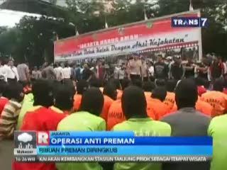Ribuan Preman Terjaring Operasi Anti Premanisme
