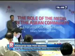 Insan Pers Menyongsong Dimulainya Masyarakat Ekonomi ASEAN