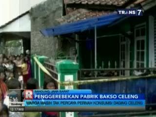 Penggerebekan Pabrik Bakso Celeng di Bandung