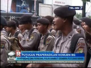 Pendukung dan Personel Polri Sambut Gembira Putusan Hakim Praperadilan BG