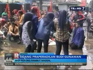 Aksi Potong Rambut Massal Pendukung Komjen BG