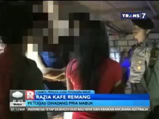 Razia Kafe Remang-remang, Petugas Dihadang Pria Mabuk