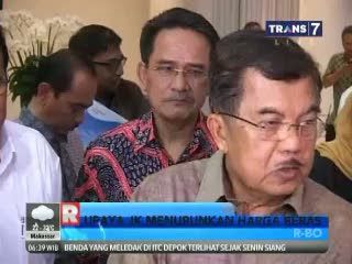 Upaya JK Turunkan Harga Beras