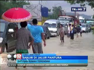 Air Sungai Meluap, Ratusan Rumah dan Jalur Pantura Terendam