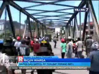 Gelar Unjuk Rasa, Warga dan Satpol PP Terlibat Perang Batu