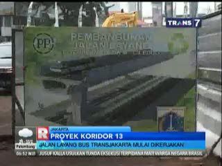 Proyek Koridor 13 Bus Transjakarta Mulai Dikerjakan