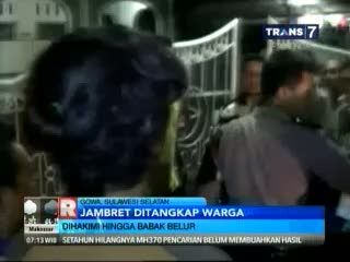 Jambret Dihakimi Massa hingga Babak Belur