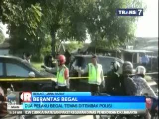 2 Pelaku Begal di Bekasi Tewas Ditembak Polisi