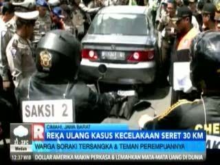 Reka Ulang Kasus Kecelakaan Seret 30 Meter di Cimahi