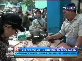 Usus Berformalin Ditemukan di Pasaran