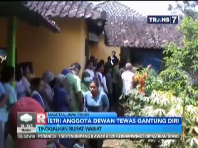 Istri Anggota Dewan Ditemukan Tewas Gantung Diri