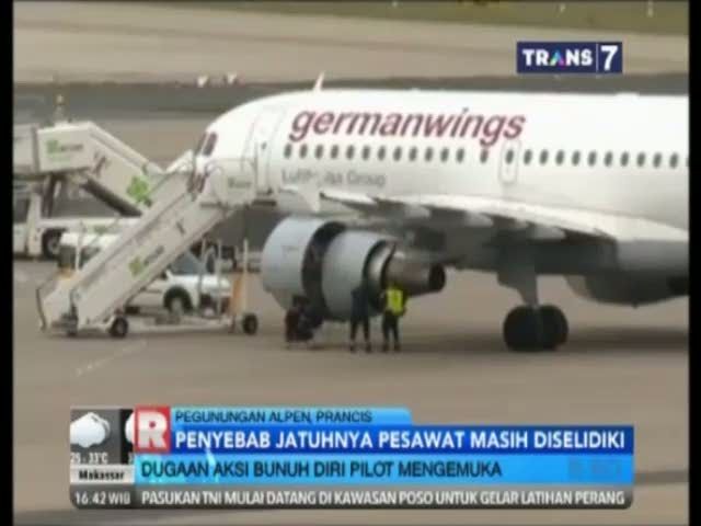 Dugaan Aksi Bunuh Diri Pilot Germanwings Mengemuka