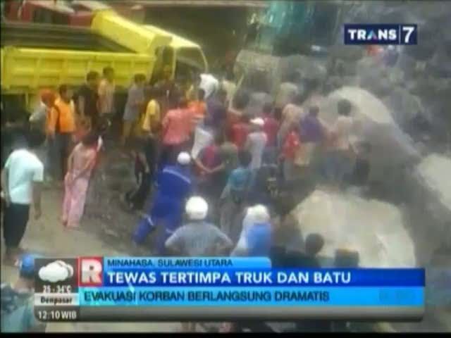 Coba Selamatkan Anak, Bapak Tewas Tertimpa Truk dan Batu