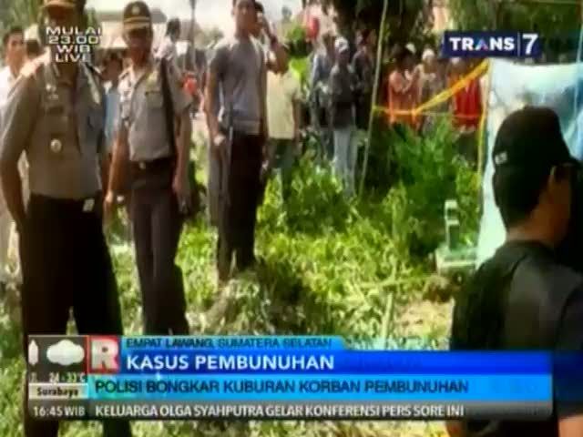 Polisi Bongkar Kuburan Korban Pembunuhan