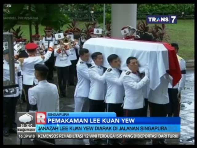 Jenazah Lee Kuan Yew Diarak di Jalanan Singapura