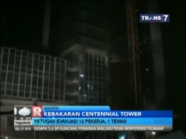 Kebakaran Centennial Tower Tewaskan 1 Pekerja