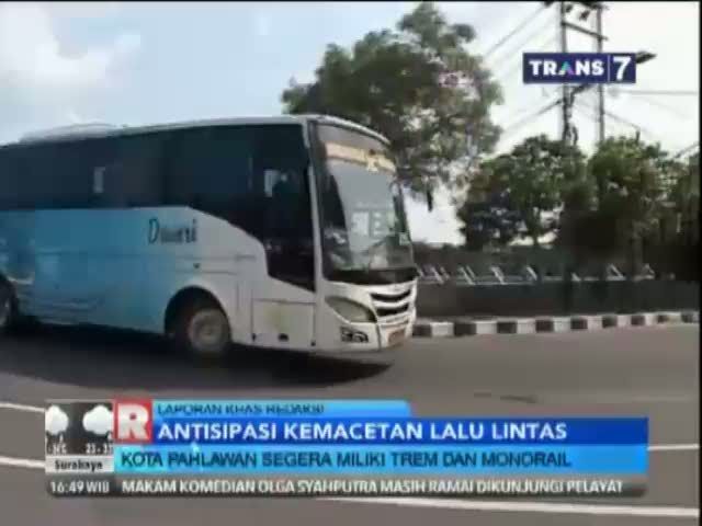 Surabaya Segera Miliki Trem dan Monorel