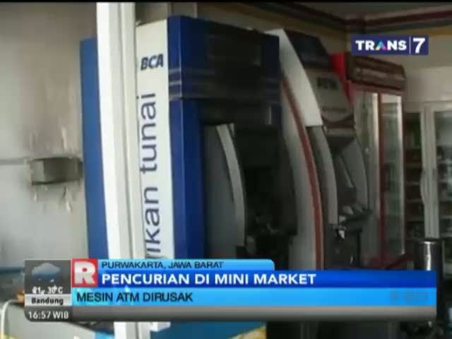 Rusak CCTV, Rampok Gasak Uang di ATM dan Mini Market        