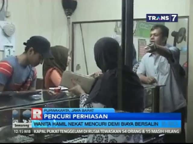 Ibu Hamil Tertangkap Tangan Mencuri Perhiasan untuk Persalinan