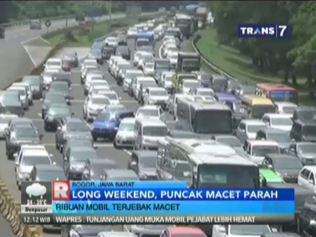 Jalur Puncak Macet Parah, Ribuan Mobil Terjebak